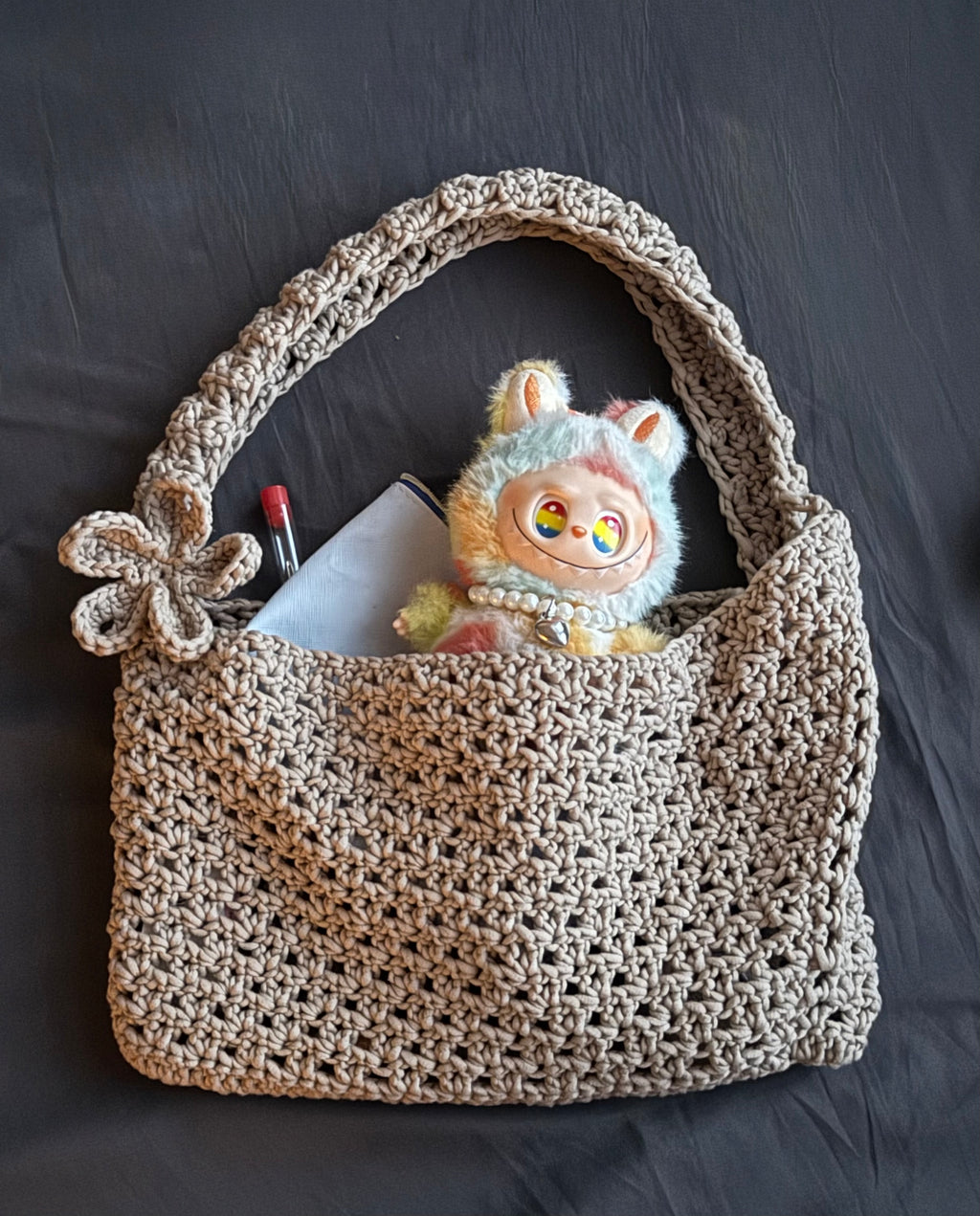 Flower beach purse crochet 🌸